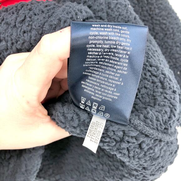 Tommy Hilfiger Womens Sherpa Jacket Large Navy Blue Pullover 1/4 Snap NWT - Picture 10 of 10